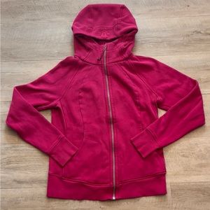 Lululemon Pink Scuba Full Zip Hoodie Size 10
